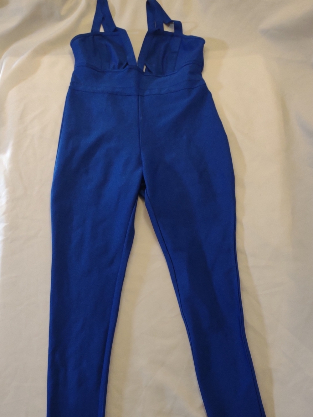 Fashion Nova Royal Blue Bustier-Strap Jumpsuit - Size 1X